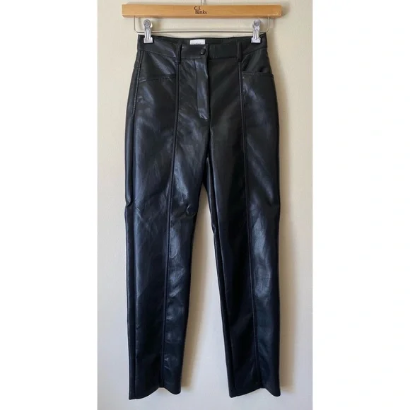 Aritzia Wilfred Rebel Pant High-waisted Vegan Leather pants